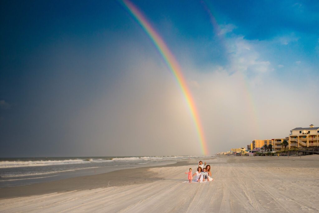 New Smyrna Beach Photo Shoot with Rainbow
